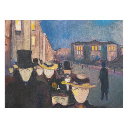 Edvard Munch _ Evening on Karl Johan Street Tablecloth