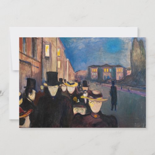 Edvard Munch _ Evening on Karl Johan Street Thank You Card