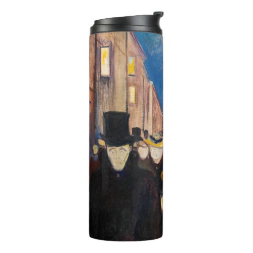 Edvard Munch _ Evening on Karl Johan Street Thermal Tumbler