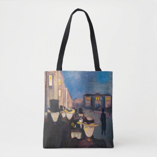 Edvard Munch _ Evening on Karl Johan Street Tote Bag