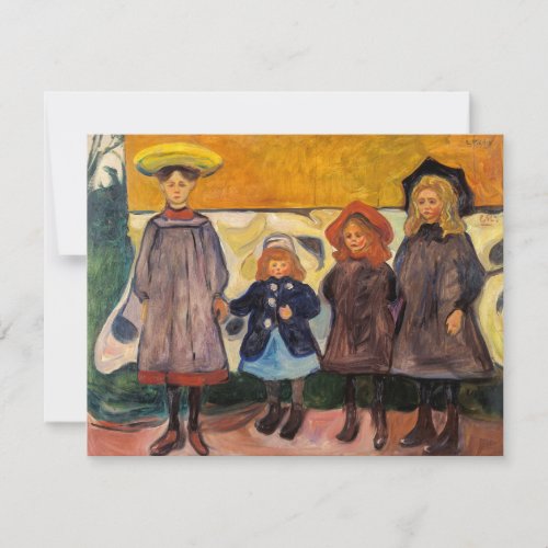 Edvard Munch _ Four Girls in Asgardstrand Invitation