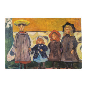 Edvard Munch - Four Girls in Asgardstrand Placemat