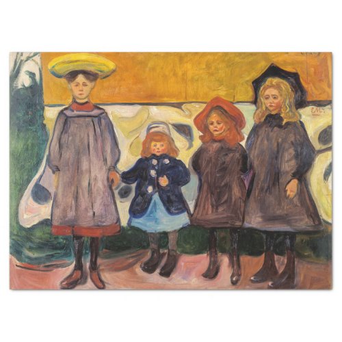 Edvard Munch _ Four Girls in Asgardstrand Tissue Paper
