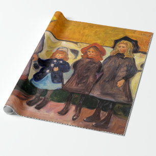 Edvard Munch - Four Girls in Asgardstrand Wrapping Paper