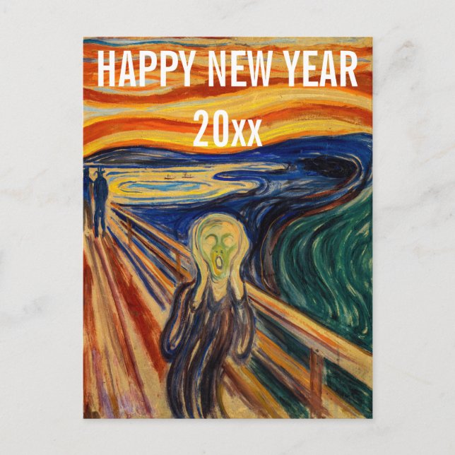 Edvard Munch - Happy New Year from the Scream Postcard (Front)