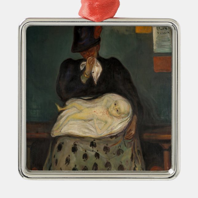 Edvard Munch - Inheritance Metal Ornament (Front)