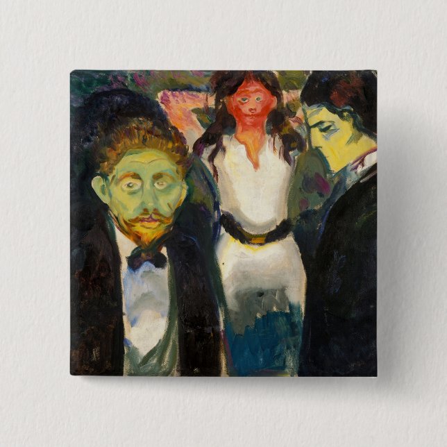 Edvard Munch - Jealousy Button (Front)