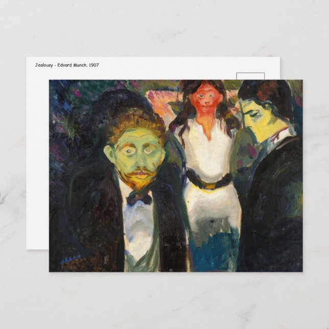 Edvard Munch - Jealousy Postcard (Front/Back)