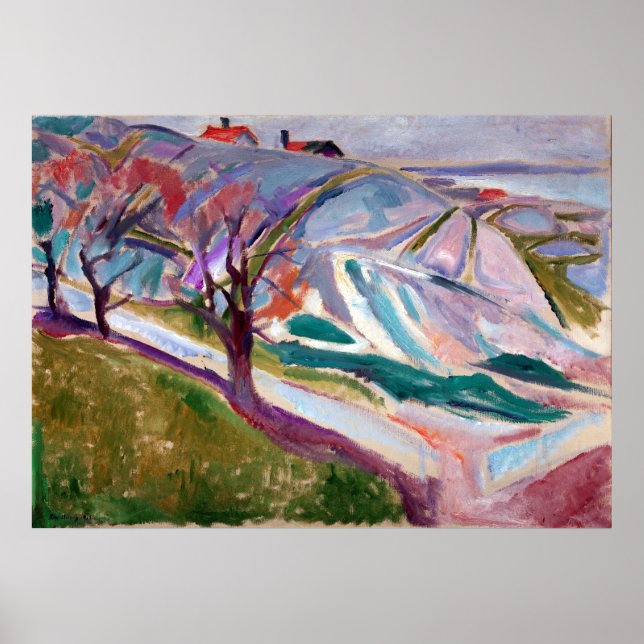 Edvard Munch Landscape, Kragerø Poster (Front)