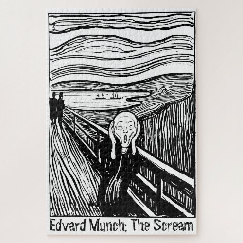 Edvard Munch Lithograph The Scream Art 1000 Piece Jigsaw Puzzle