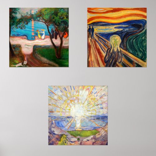 Edvard Munch _ Masterpieces Selection Wall Art Sets