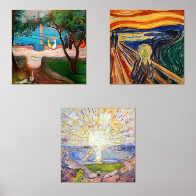 Edvard Munch - Masterpieces Selection Wall Art Sets (Front)