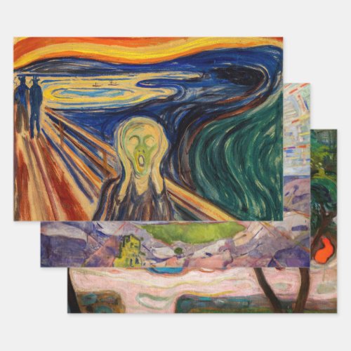 Edvard Munch _ Masterpieces Selection Wrapping Paper Sheets