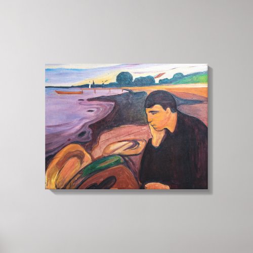 Edvard Munch _ Melancholy 1894 Canvas Print