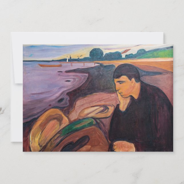 Edvard Munch - Melancholy 1894 Invitation (Front)