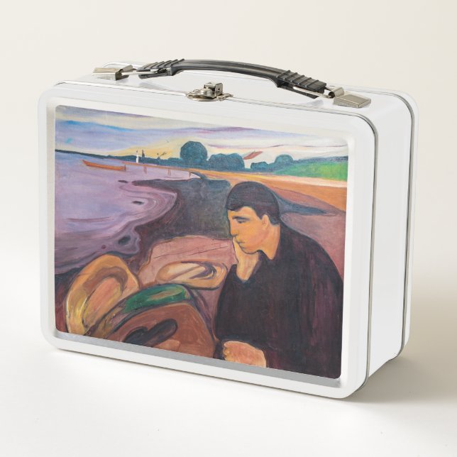 Edvard Munch - Melancholy 1894 Metal Lunch Box (Front)