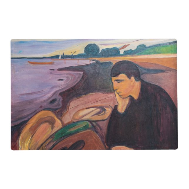 Edvard Munch - Melancholy 1894 Placemat (Front)