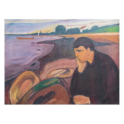 Edvard Munch _ Melancholy 1894 Tablecloth