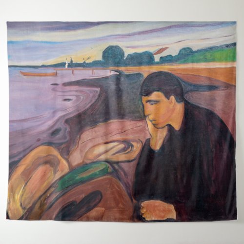 Edvard Munch _ Melancholy 1894 Tapestry