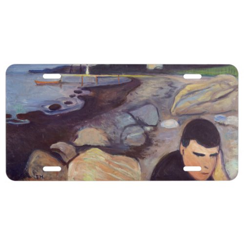 Edvard Munch _ Melancholy License Plate