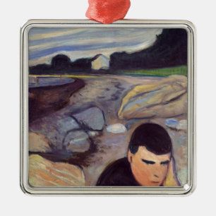 Edvard Munch - Melancholy Metal Ornament
