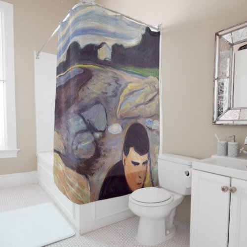Edvard Munch _ Melancholy Shower Curtain