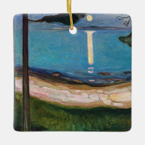 Edvard Munch _ Moonlight Ceramic Ornament