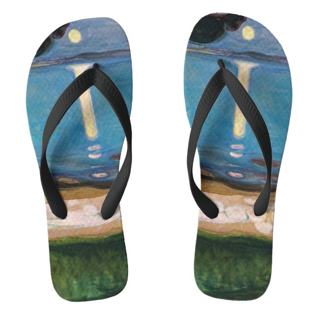 Edvard Munch - Moonlight Flip Flops (Footbed)