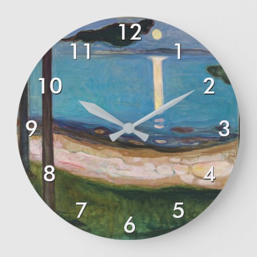 Edvard Munch _ Moonlight Large Clock