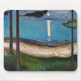 Edvard Munch - Moonlight Mouse Pad