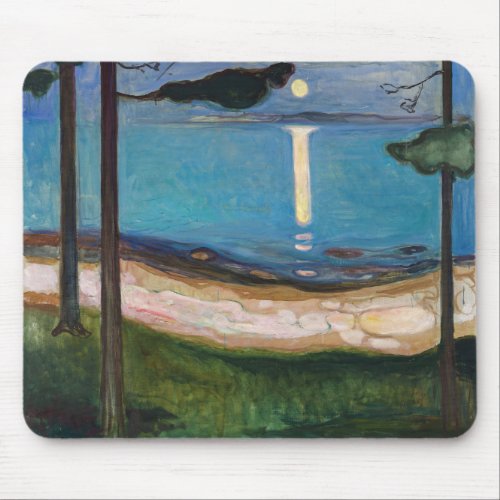 Edvard Munch _ Moonlight Mouse Pad