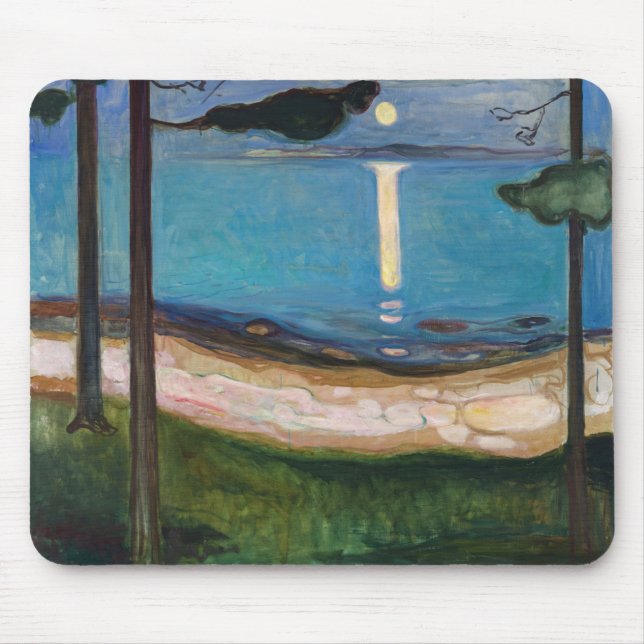 Edvard Munch - Moonlight Mouse Pad (Front)