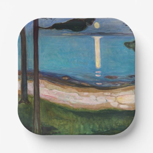 Edvard Munch _ Moonlight Paper Plates