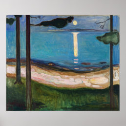 Edvard Munch - Moonlight Poster