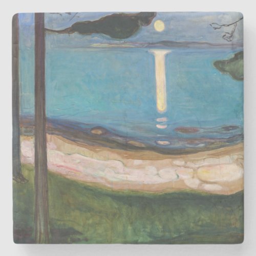 Edvard Munch _ Moonlight Stone Coaster