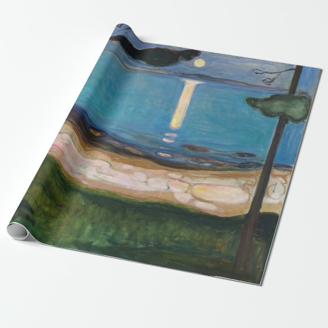 Edvard Munch - Moonlight Wrapping Paper (Unrolled)