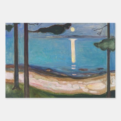 Edvard Munch _ Moonlight Wrapping Paper Sheets