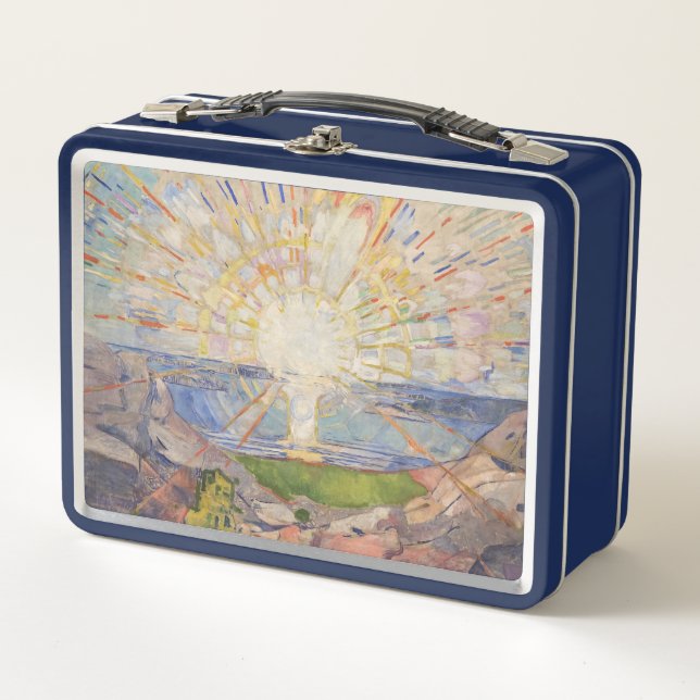 Edvard Munch Mural Painting The Sun (Solen) (1911) Metal Lunch Box (Front)