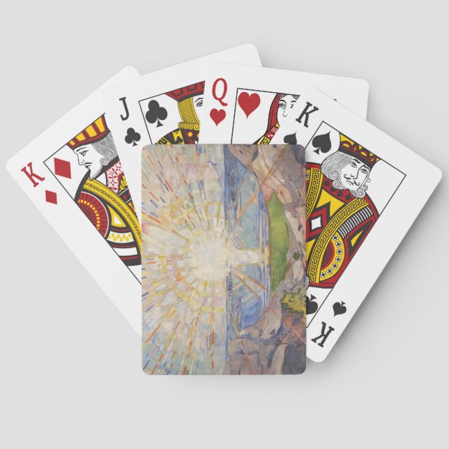 Edvard Munch Mural Painting The Sun (Solen) (1911) Poker Cards (Back)
