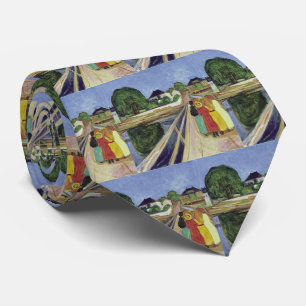 Edvard Munch Painting Girls on the Bridge (c 1902) Neck Tie