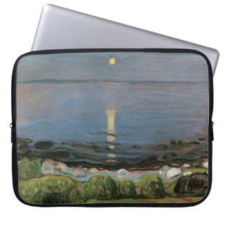 Edvard Munch Painting, Summer Night by the Beach Laptop Sleeve