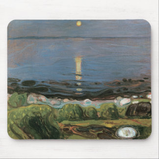 Edvard Munch Painting, Summer Night by the Beach Mouse Pad