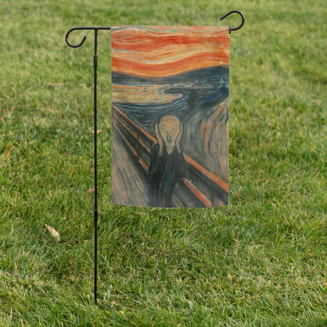 Edvard Munch Painting The Scream (Skrik) 1893 Garden Flag (In SItu)
