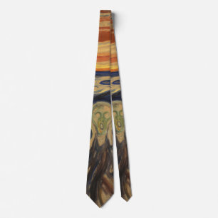 Edvard Munch Painting The Scream (Skrik) 1910 Neck Tie