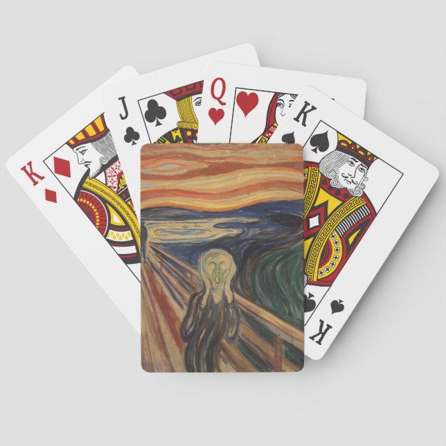 Edvard Munch Painting The Scream (Skrik) 1910 Poker Cards (Back)
