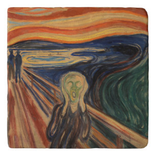 Edvard Munch Painting The Scream (Skrik) 1910 Trivet