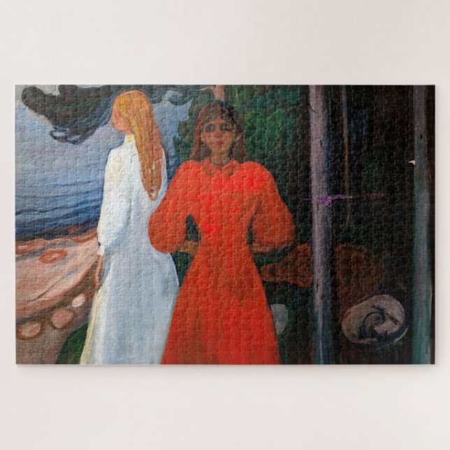 Edvard Munch - Red and White Jigsaw Puzzle (Horizontal)