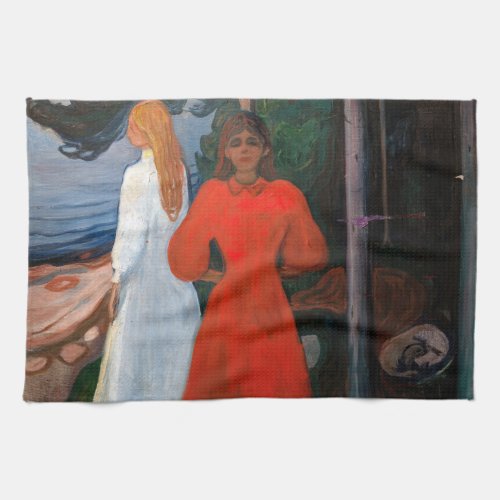 Edvard Munch _ Red and White Kitchen Towel
