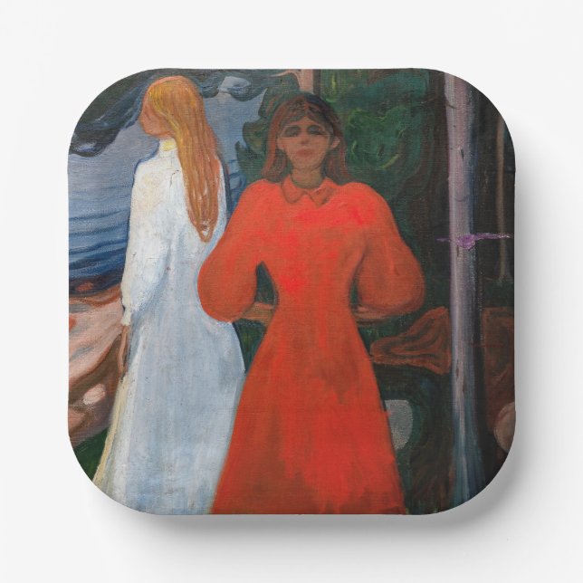 Edvard Munch - Red and White Paper Plates (Front)