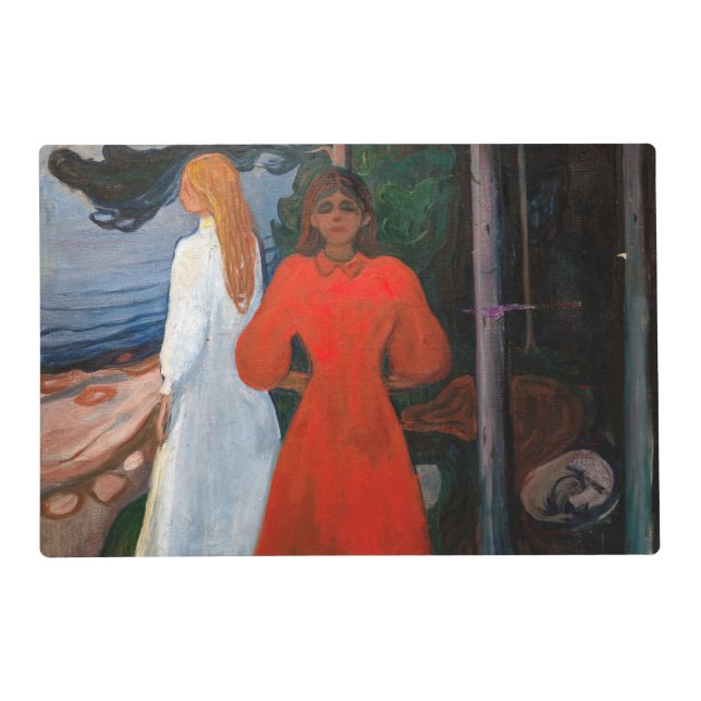 Edvard Munch - Red and White Placemat (Front)